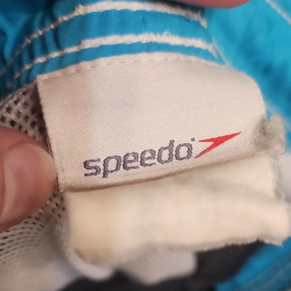 Speedo Swim Shorts Blue and White with Size XL